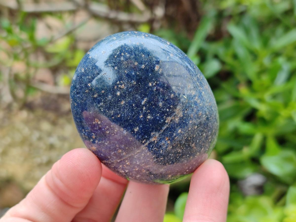 Polished Lazulite Galets x 12 From Madagascar