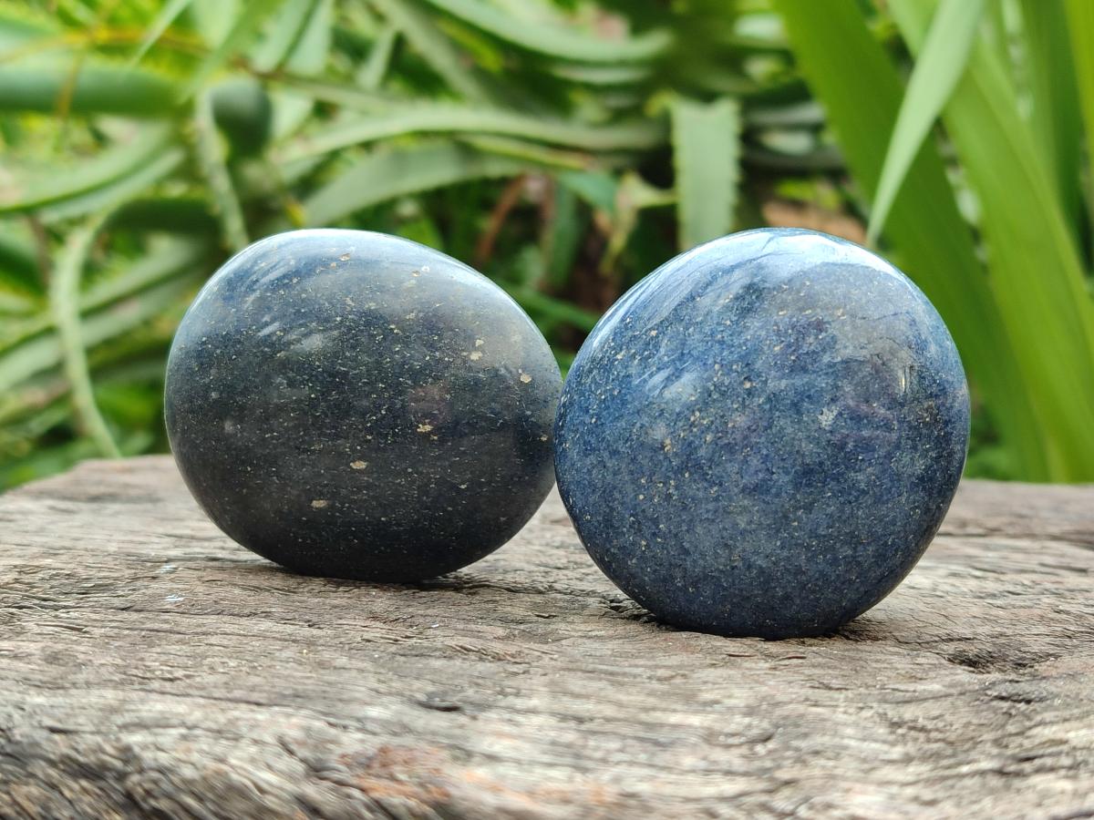 Polished Lazulite Galets x 12 From Madagascar