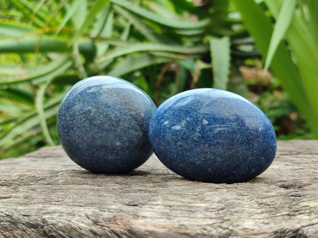 Polished Lazulite Galets x 12 From Madagascar