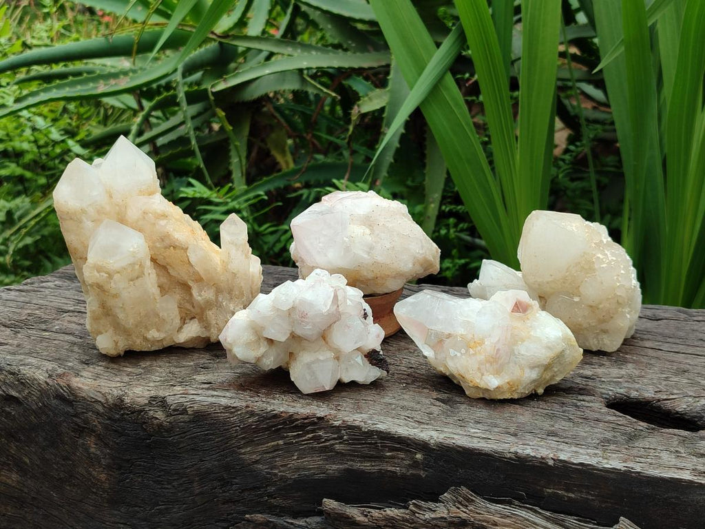Natural Cascading Candle Quartz Clusters x 4 From Antsirabe, Madagascar