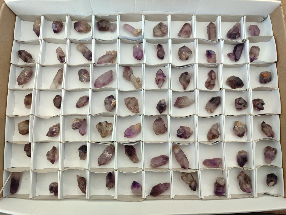 Natural Window Amethyst Crystals x 70 From Chiredzi, Zimbabwe