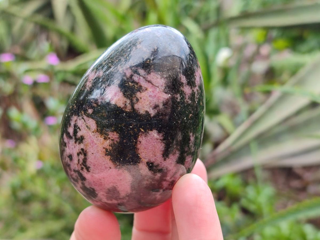 Polished Rhodonite Eggs x 6 From Ambindavato, Madagascar