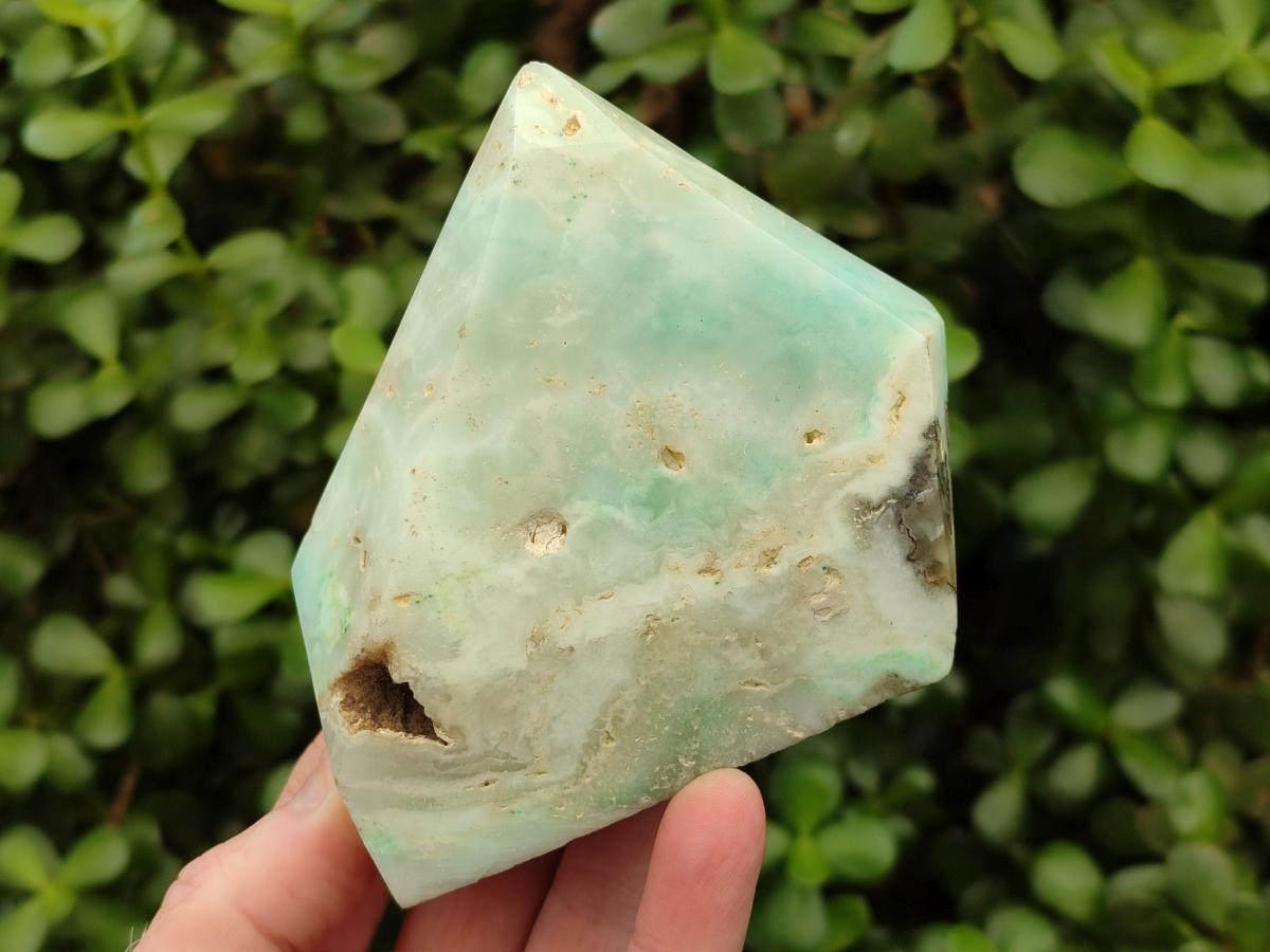 Polished Rare Blue And Green Smithsonite Standing Points x 2 From Congo