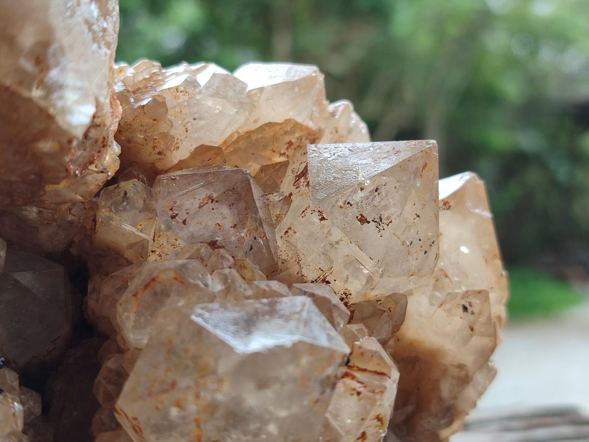 Natural Large Smokey Phantom Quartz Cluster x 1 From Luena, Congo