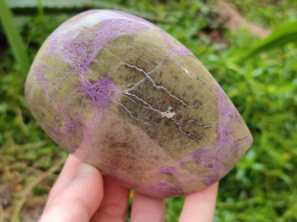 Polished Stichtite Standing Free Forms x 2 From Barberton, South Africa