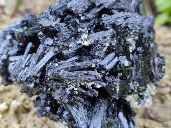 Natural Schorl Black Tourmaline Specimens x 2 From Erongo, Namibia