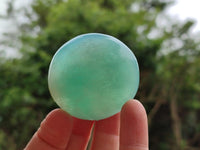 Polished Green Fluorite Palm Stone x 12 From Madagascar