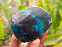 Polished Shattuckite Malachite and Bornite Free Forms x 6 From Kaokoveld, Namibia
