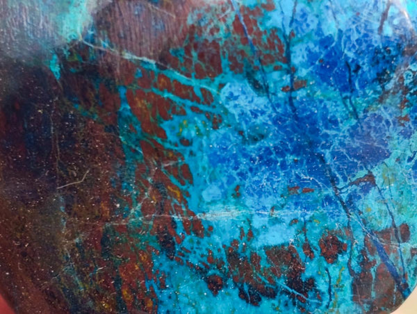 Polished Shattuckite Malachite and Bornite Free Forms x 6 From Kaokoveld, Namibia