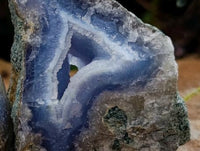 Natural Blue Lace Agate Geode Specimens x 24 From Nsanje, Malawi