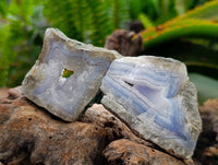 Natural Blue Lace Agate Geode Specimens x 24 From Nsanje, Malawi