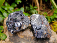 Natural Fragile Lead Galena Cobbed Specimens x 12 From Kaokoveld, Namibia
