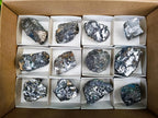 Natural Fragile Lead Galena Cobbed Specimens x 12 From Kaokoveld, Namibia