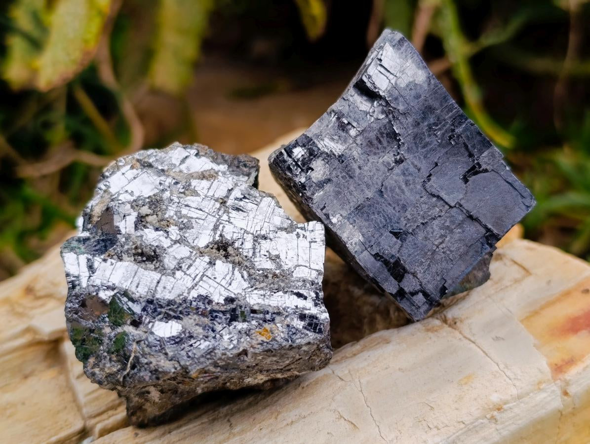 Natural Fragile Lead Galena Cobbed Specimens x 12 From Kaokoveld, Namibia