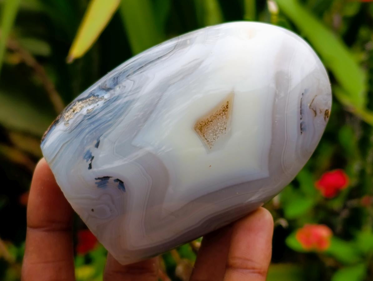 Polished Agate Standing Free Forms x 6 From Madagascar