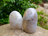 Polished Agate Standing Free Forms x 6 From Madagascar