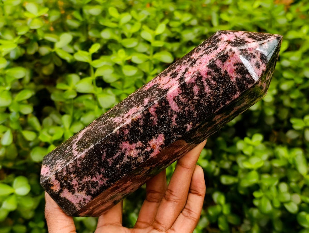 Polished Rhodonite Tower x 1 From Ambindavato, Madagascar