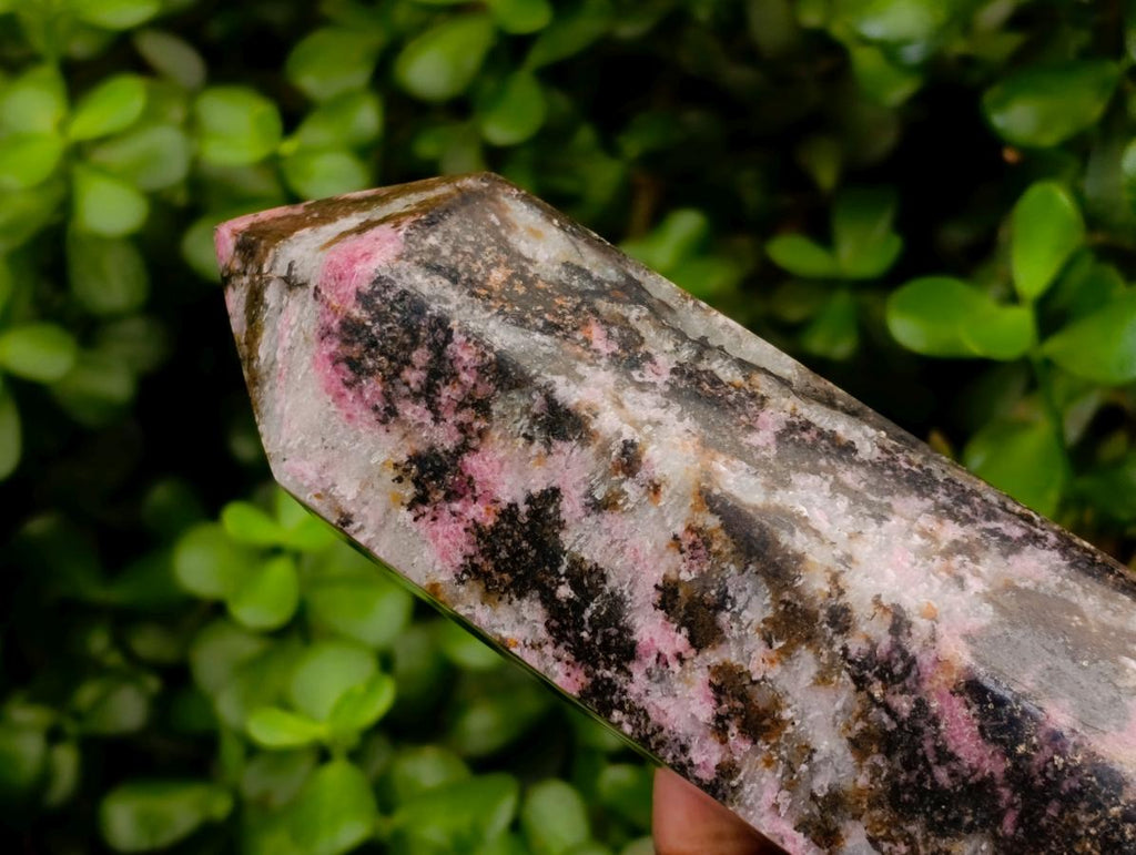 Polished Rhodonite Tower x 1 From Ambindavato, Madagascar