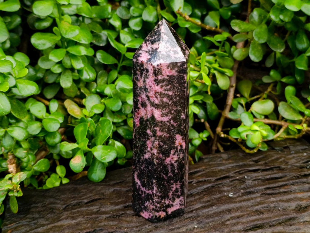 Polished Rhodonite Tower x 1 From Ambindavato, Madagascar