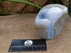 Polished Blue Lace Agate Standing Free Forms x 3 From Nsanje, Malawi