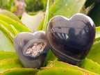 Polished Banded Agate Hearts x 6 From Madagascar