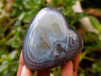 Polished Banded Agate Hearts x 6 From Madagascar