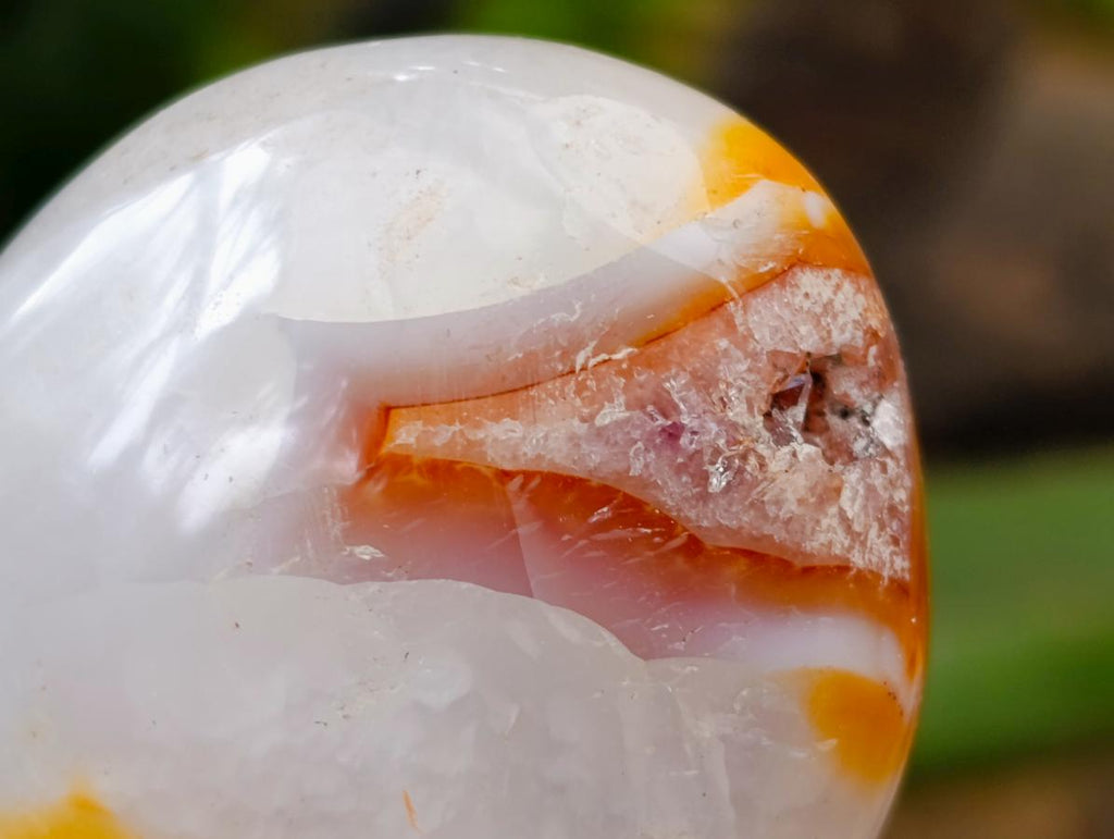 Polished Carnelian Agate Gemstone Galets x 12 From Madagascar