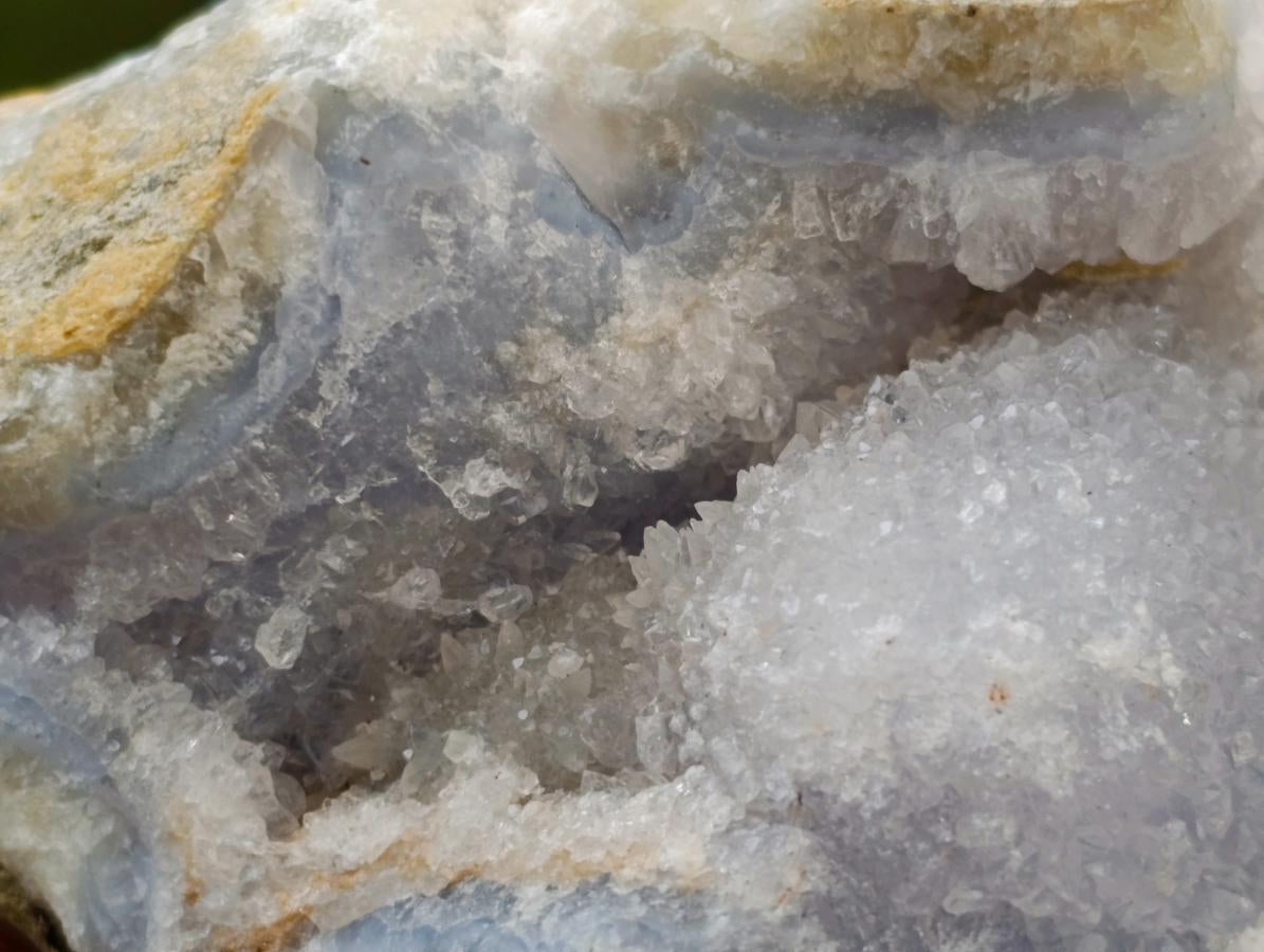 Natural Blue Lace Agate Geode Specimens x 12 From Nsanje, Malawi