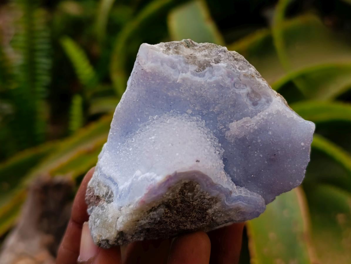 Natural Blue Lace Agate Geode Specimens x 12 From Nsanje, Malawi
