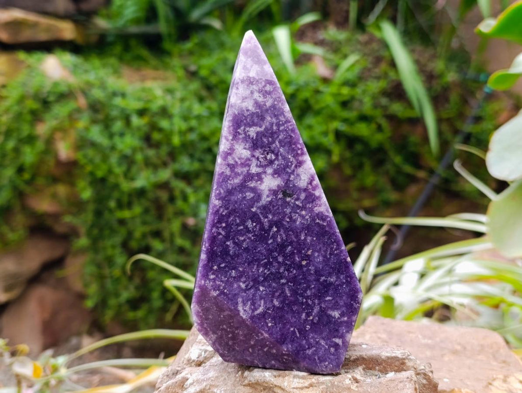 Polished Lepidolite Points x 2 From Zimbabwe