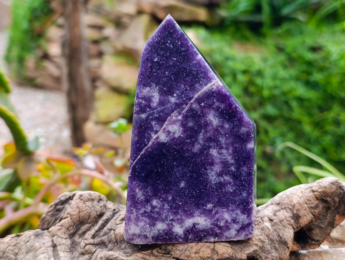 Polished Lepidolite Points x 2 From Zimbabwe