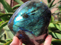 Polished Labradorite Hearts x 4 From Tulear, Madagascar
