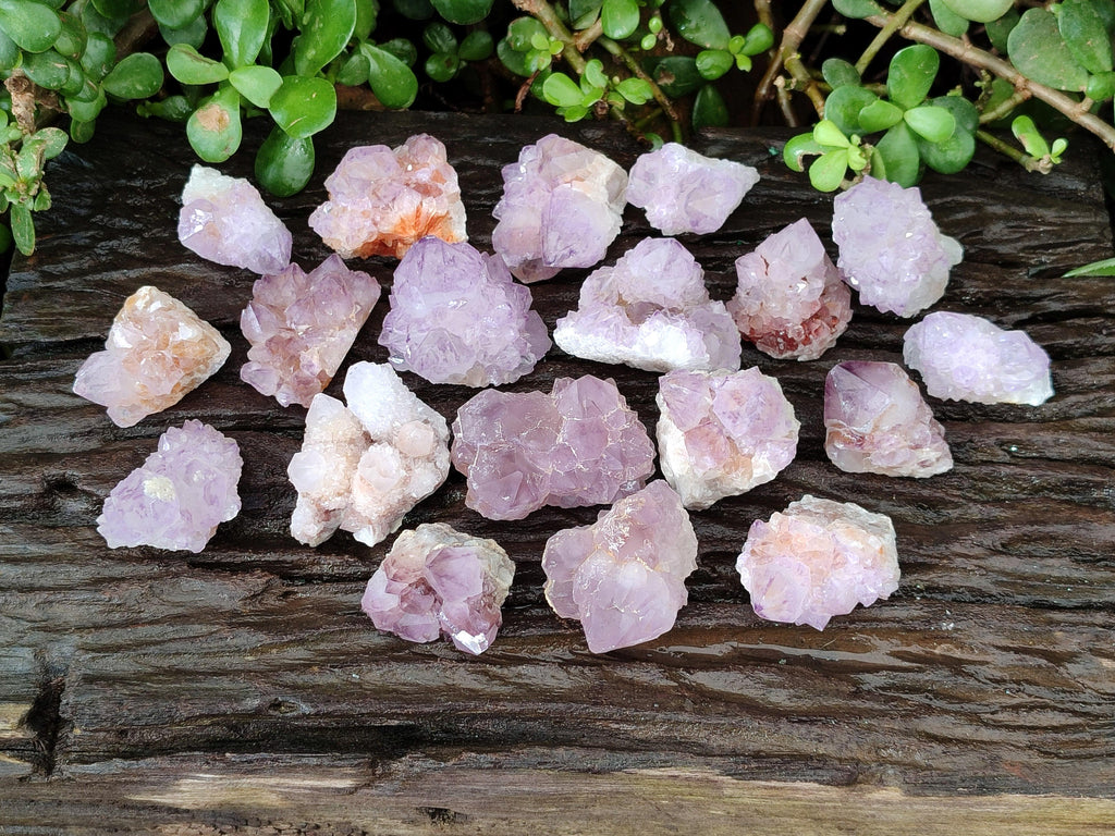 Natural Sunburst Amethyst Spirit Clusters x 20 From Boekenhouthoek, South Africa