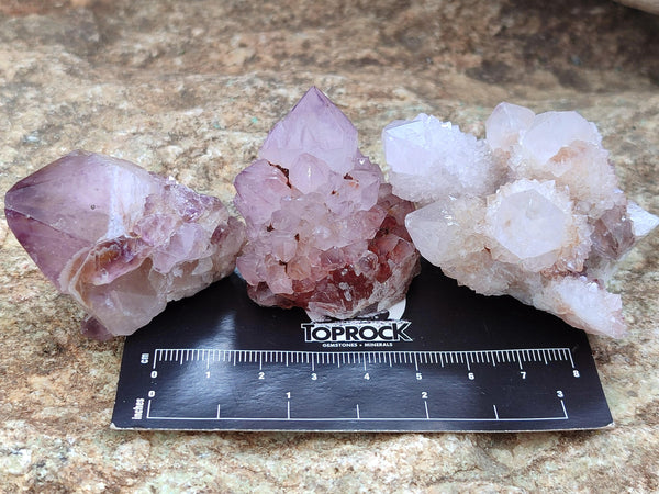 Natural Sunburst Amethyst Spirit Clusters x 20 From Boekenhouthoek, South Africa