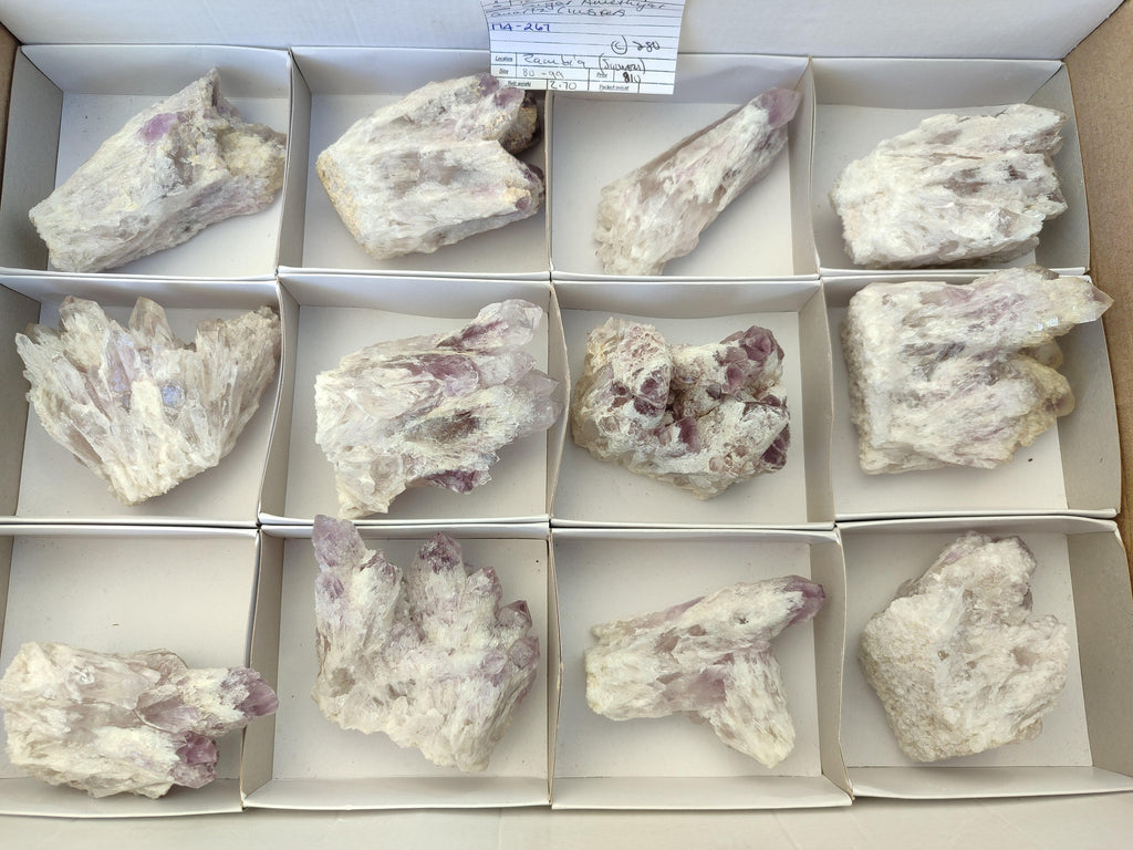 Natural Sugar Amethyst Clusters x 12 From Zambia - Toprock Gemstones and Minerals 