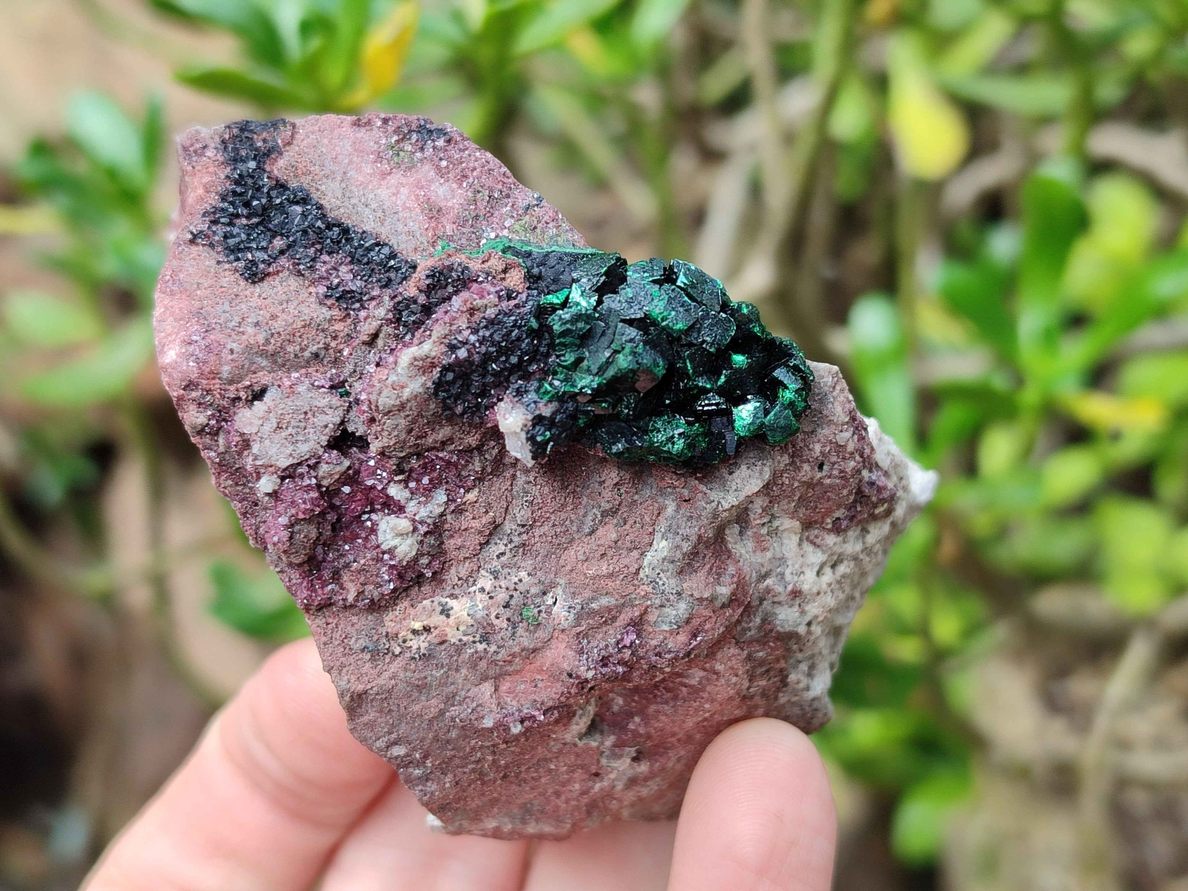 Natural Salrose Cobaltion Dolomite With Malachite Specimens x 12 From Kakanda, Congo - Toprock Gemstones and Minerals 