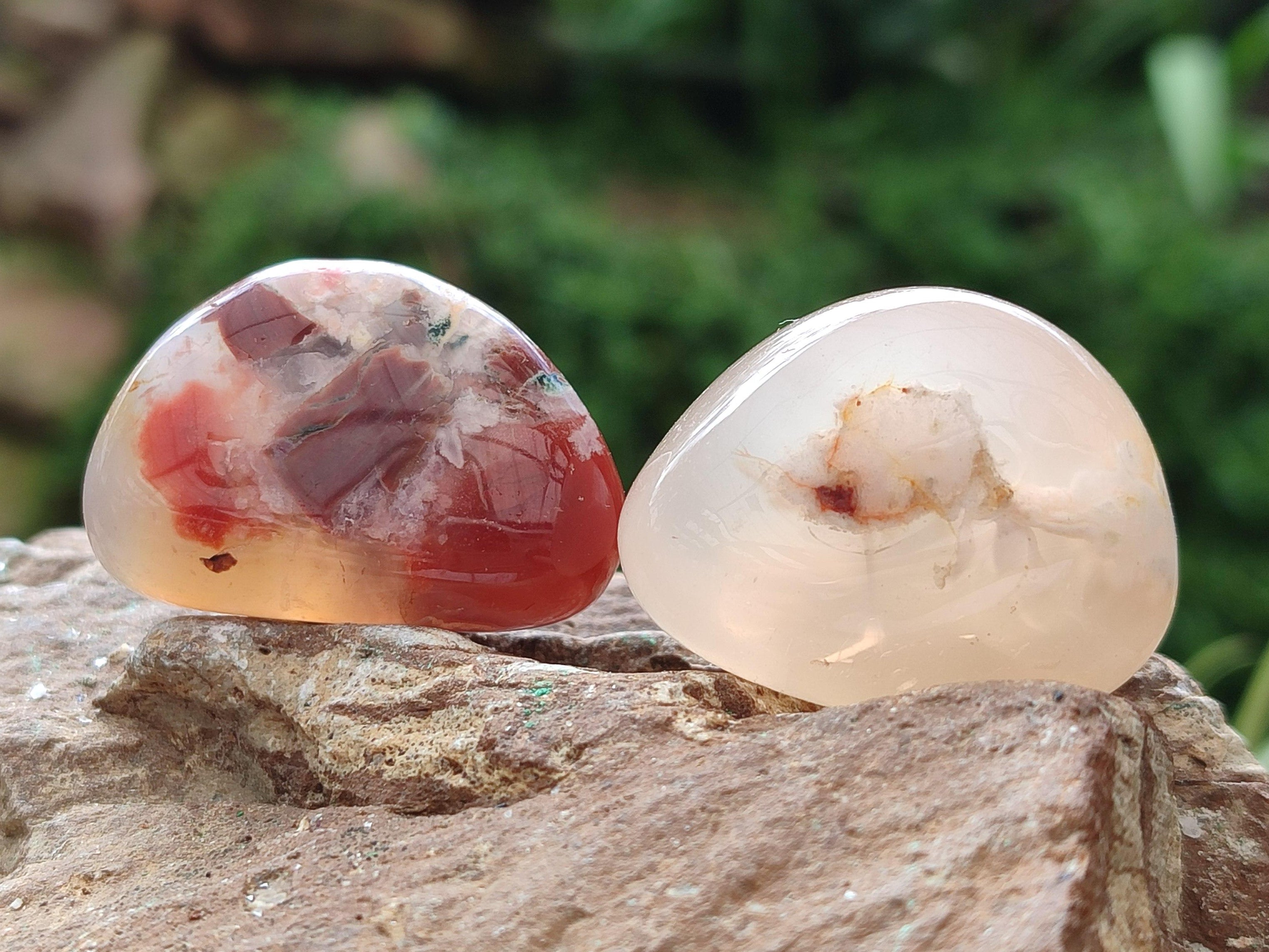 Polished Flower Agate Free Forms x 40 From Antsahalova, Madagascar - Toprock Gemstones and Minerals 