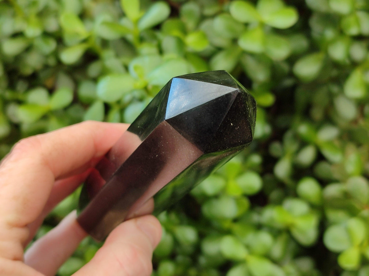 Polished Black Basalt Points And Massage Wands x 7 From Madagascar