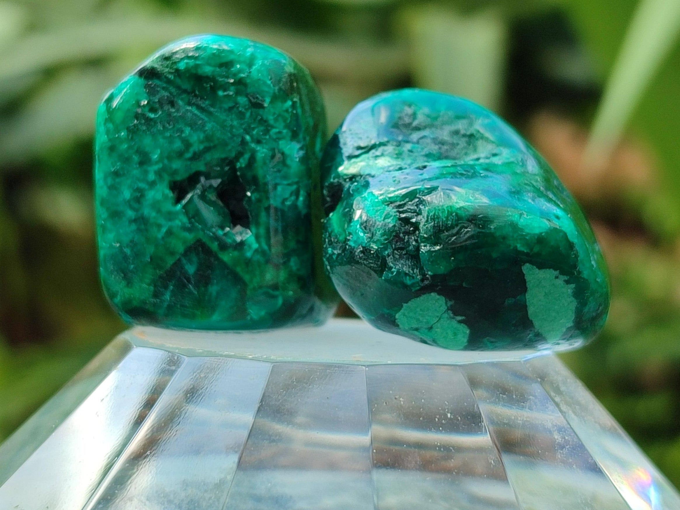 Polished Dioptase Free Forms x 20 From Likasi, Congo