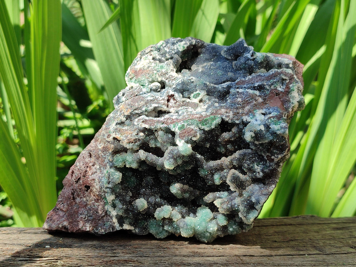 Natural Drusy Quartz Coated Ball Malachite On Dolomite Specimen x 1 From Mindingi Mine, Kambove, Congo