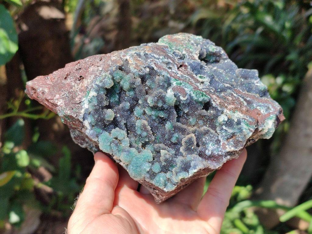 Natural Drusy Quartz Coated Ball Malachite On Dolomite Specimen x 1 From Mindingi Mine, Kambove, Congo