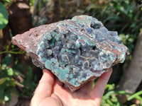 Natural Drusy Quartz Coated Ball Malachite On Dolomite Specimen x 1 From Mindingi Mine, Kambove, Congo