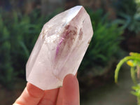 Polished Window Amethyst Crystals x 4 From Akansobe, Madagascar