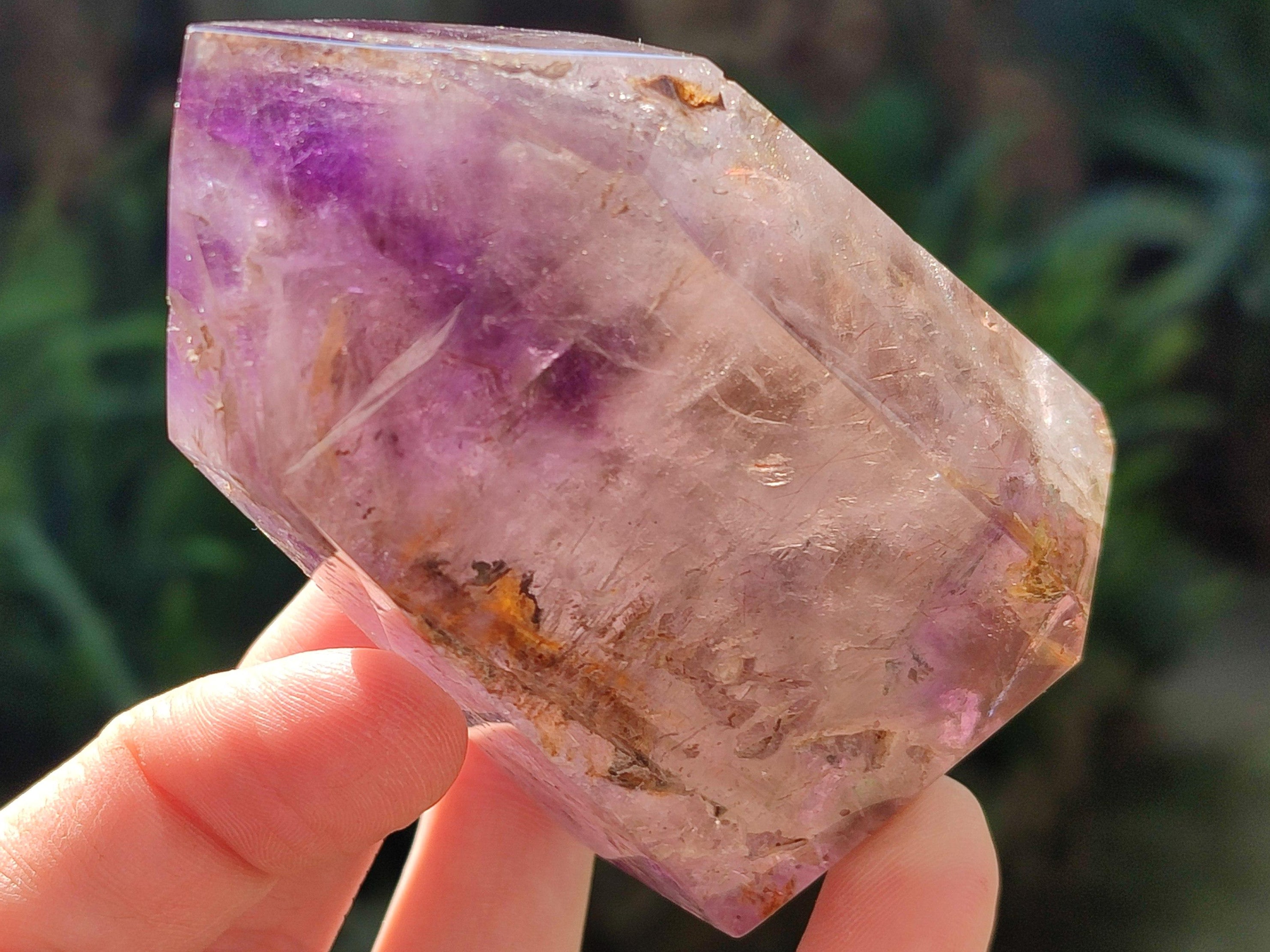 Polished Window Amethyst Crystals x 4 From Akansobe, Madagascar