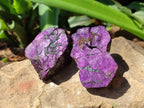 Natural Metallic Purpurite Specimens x 12 From Erongo, Namibia