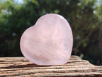 Polished Rose Quartz Hearts x 6 From Madagascar