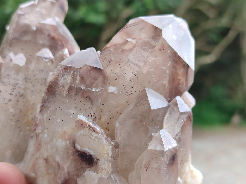 Natural Large Red Hematoid Quartz Clusters x 2 From Karoi, Zimbabwe