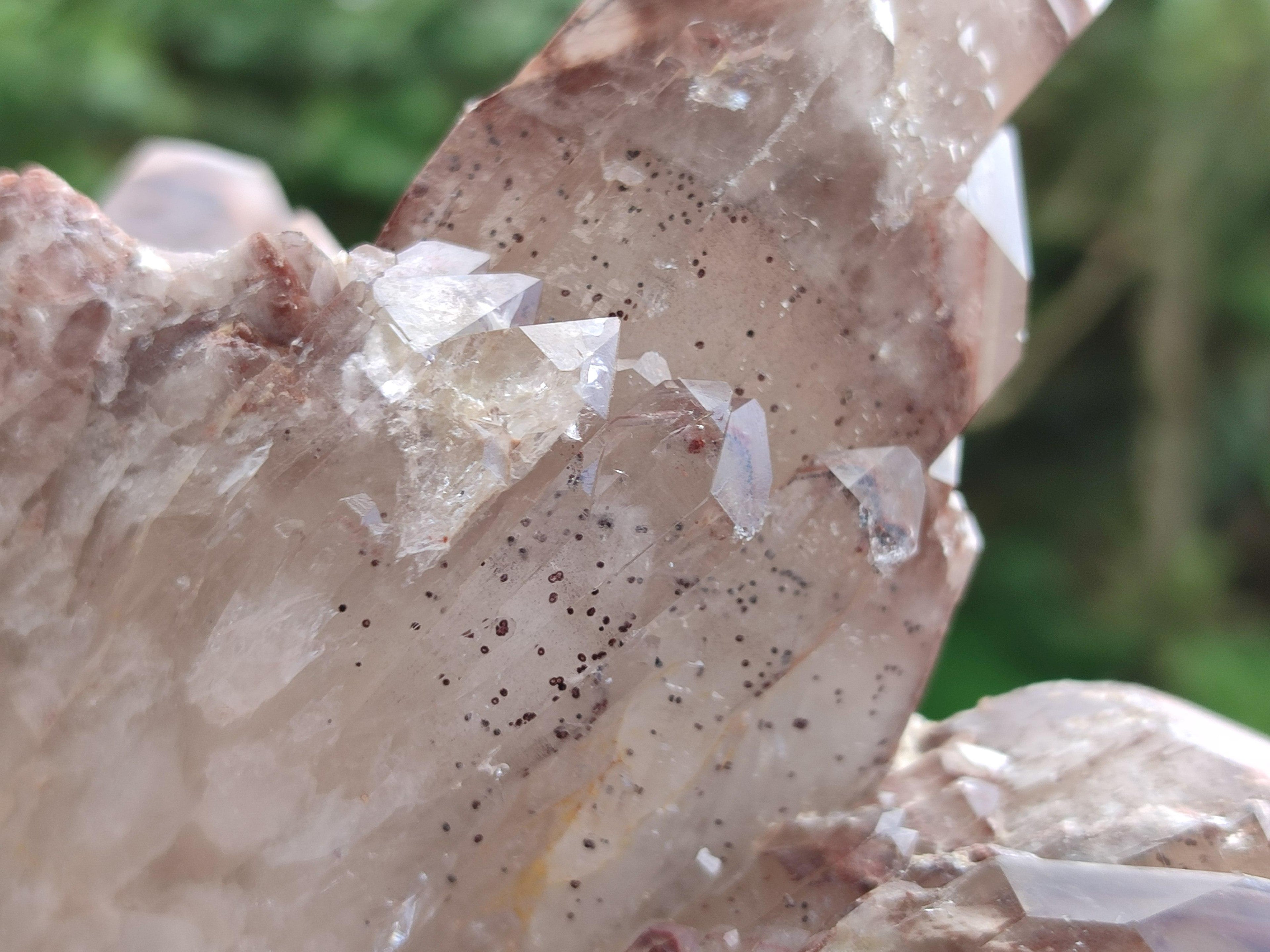 Natural Large Red Hematoid Quartz Clusters x 2 From Karoi, Zimbabwe