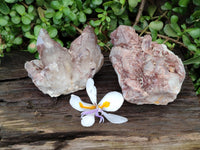 Natural Large Red Hematoid Quartz Clusters x 2 From Karoi, Zimbabwe