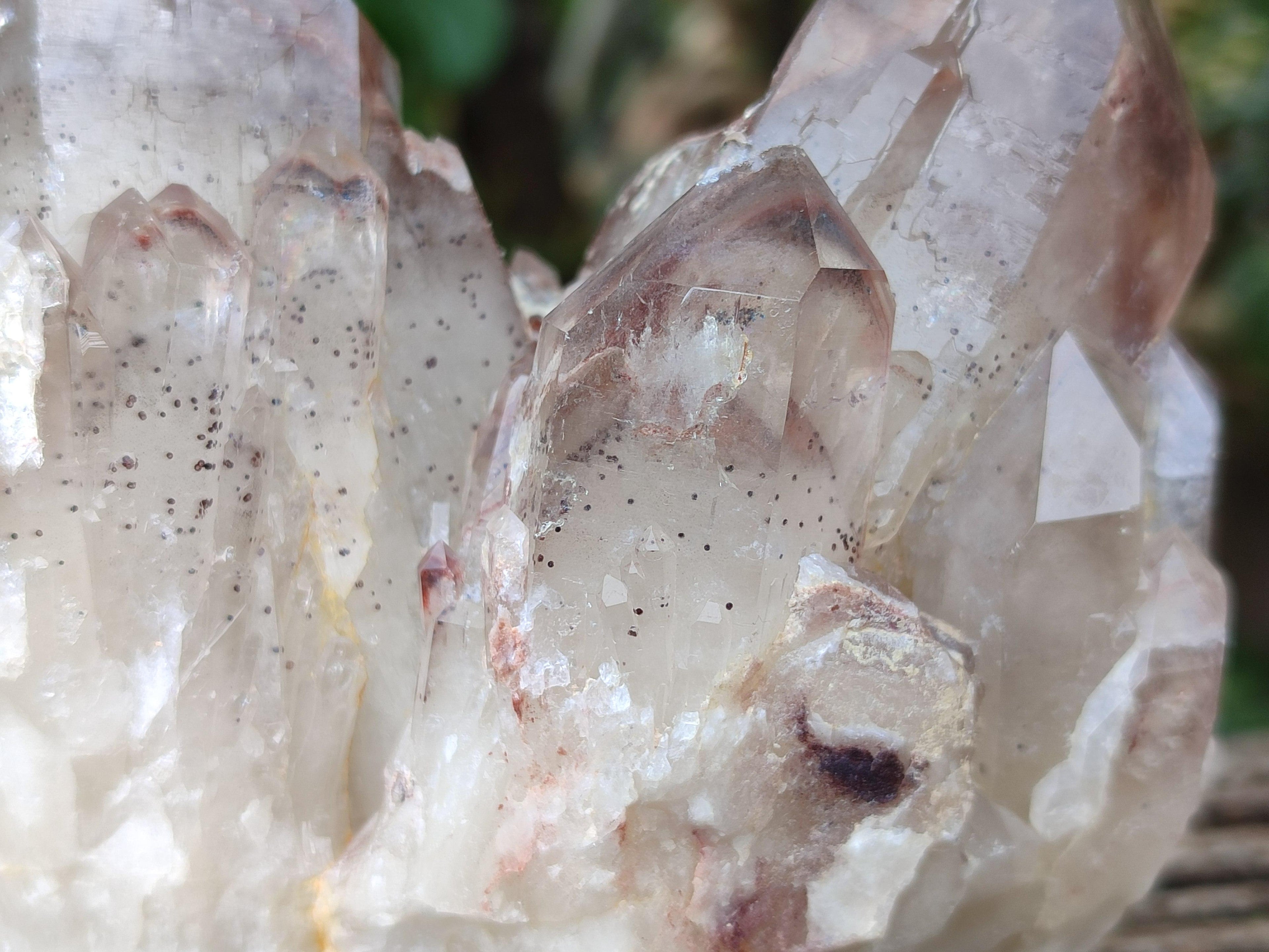 Natural Large Red Hematoid Quartz Clusters x 2 From Karoi, Zimbabwe